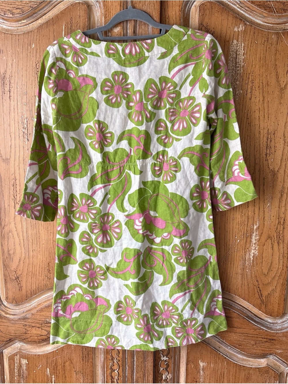 Boden Linen Fennel Flower
Tunic Dress Pink Green Retro
Mod Floral size  4 - Picture 2 of 5